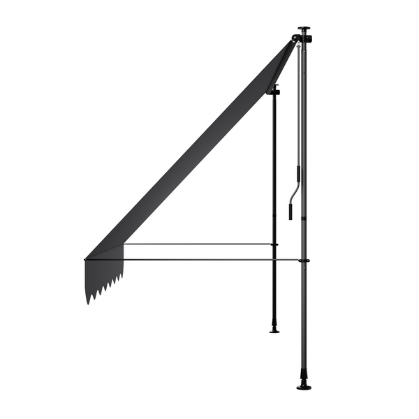 MARKIZA 250x120 CM ROZPOROWA BALKONOWA TELESKOPOWA TARASOWA ROLETA ANTRACYT
