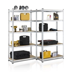 2x REGAŁ MAGAZYNOWY 180x90x40 CM 1750KG METALOWY PÓŁKI GARAŻ PIWNICA