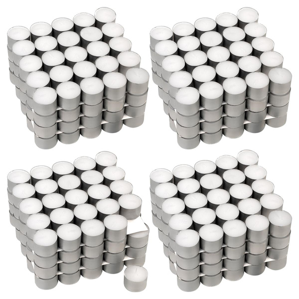 400 ŚWIECZEK TEALIGHT PODGRZEWACZE W ALUMINIUM CZAS PALENIA 8H BEZZAPACHOWE