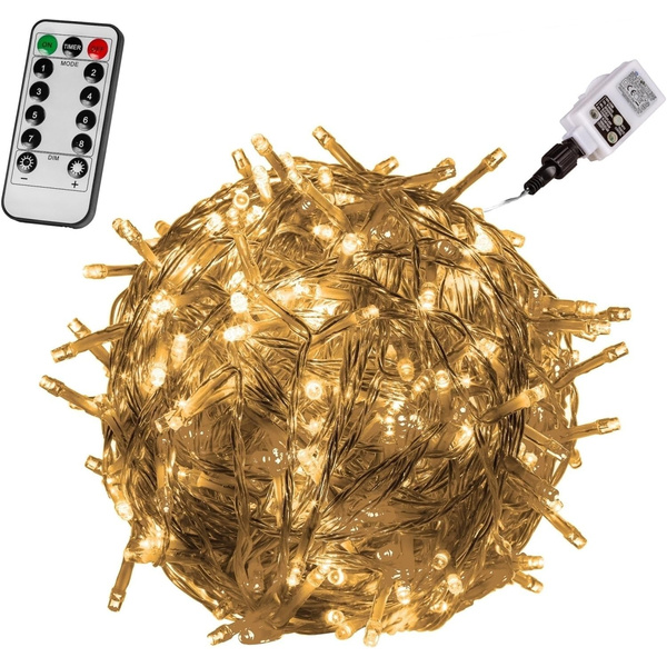 LAMPKI CHOINKOWE 400 DIOD LED OZDOBA ŚWIĄTECZNA ŁAŃCUCH ŚWIETLNY + PILOT