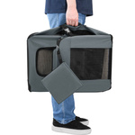 SZARA TORBA TRANSPORTOWA SKŁADANA KOJEC DLA PSA KOTA TRANSPORTER M 60x44x42