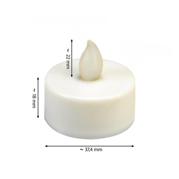 4x ŚWIECZKI LED TEALIGHT BIAŁE BEZPŁOMIENIOWE NA BATERIE + TIMER 6/18H