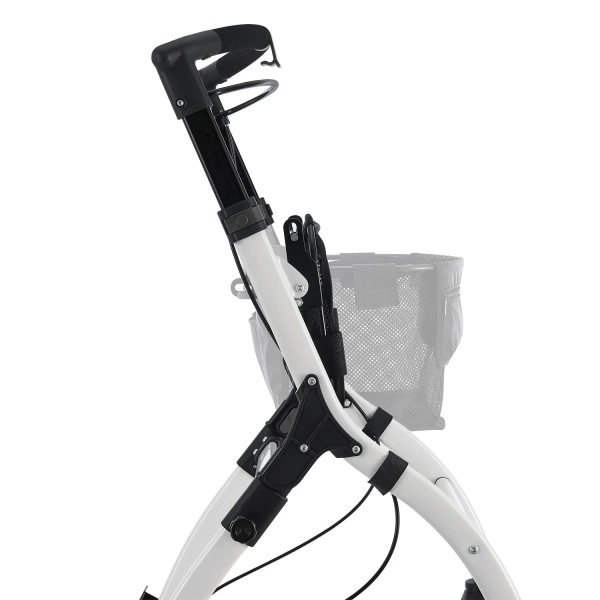 CZARNO BIAŁY ROLLATOR BALKONIK NA KÓŁKACH REHABILITACYJNY CHODZIK