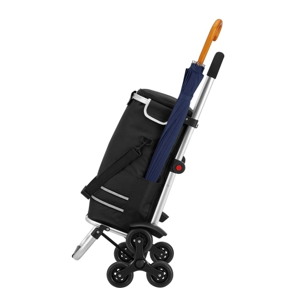 WÓZEK 3w1 NA ZAKUPY ZAKUPOWY NA SCHODY TORBA NA KÓŁKACH SKŁADANY CZARNY