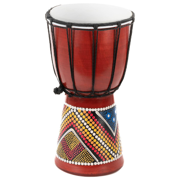 BĘBEN DJEMBE 30 CM Z KOZIEJ SKÓRY MAHOŃ AFRYKAŃSKI INSTRUMENT BONGO