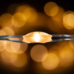 ZESTAW 2x 100LED LAMPKI DRUCIKI CHOINKOWE CIEPŁA BIEL NA BATERIE