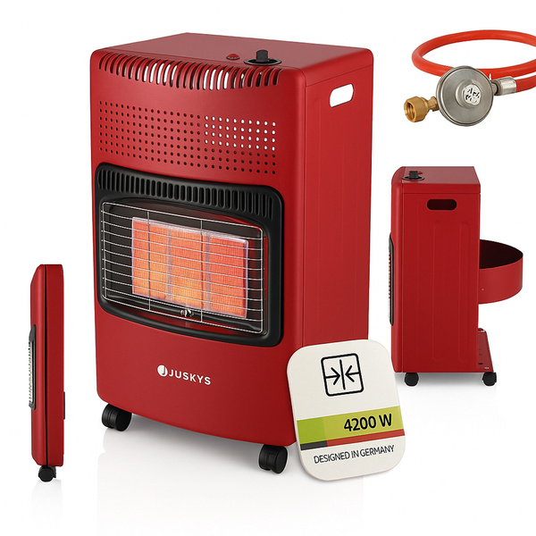 PIECYK GAZOWY 4,2kW NA BUTLĘ GAZ LPG CZERWONY GRZEJNIK SKŁADANY PROMIENNIK