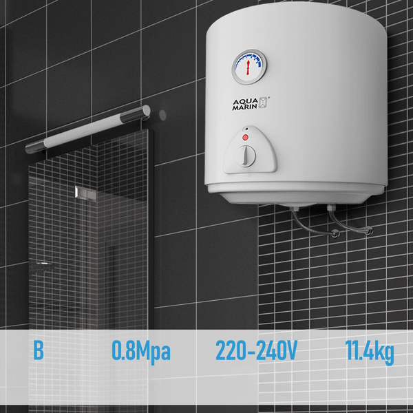 BOJLER 30L ELEKTRYCZNY PODGRZEWACZ WODY 1500W EMALIOWANY ZBIORNIK