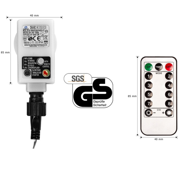 KURTYNA ŚWIETLNA ZWISAJĄCE SOPLE LAMPKI 3x6M 600 BIAŁYCH DIOD