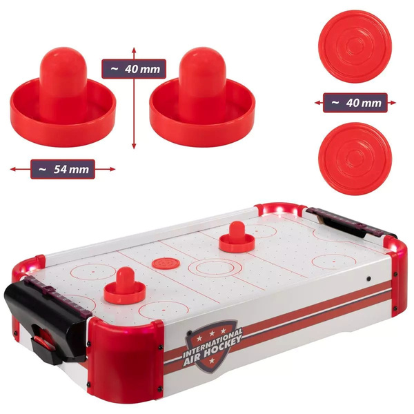 MINI STÓŁ CYMBERGAJ AIR HOCKEY Z LED + WENTYLATOR GRA 55x31 CM + LICZNIKI