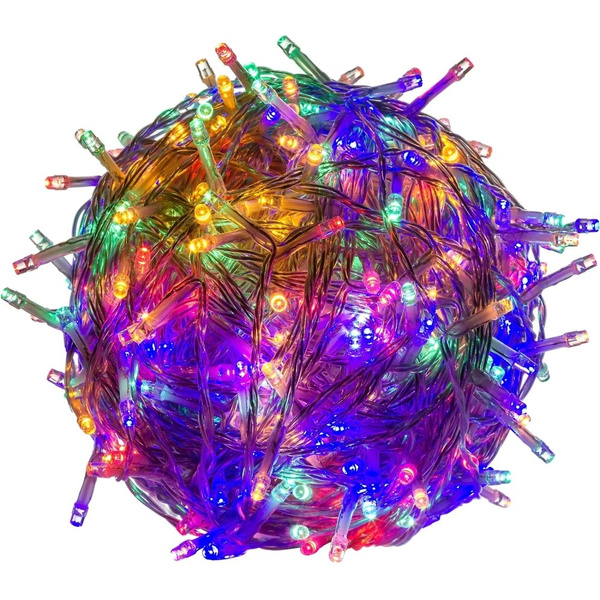 WIELOKOLOROWE LAMPKI CHOINKOWE 100 LED NA BATERIE + PILOT