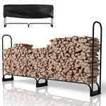 STOAJK REGAŁ NA DREWNO KOMINKOWE L DO PRZECHOWYWANIA NA TARAS + POKROWIEC