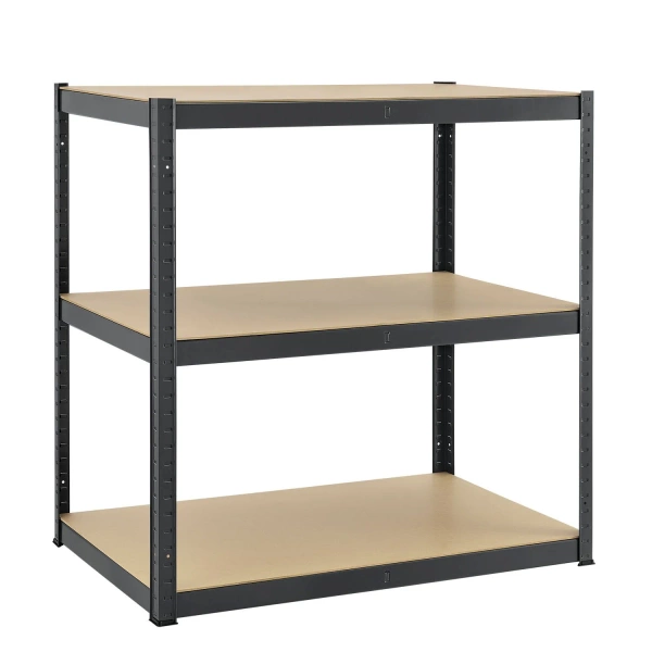 REGAŁ MAGAZYNOWY 200x100x60 CM 875KG METALOWY PÓŁKI GARAŻ WARSZTAT SZARY