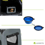 SZARA TORBA TRANSPORTOWA SKŁADANA KOJEC DLA PSA KOTA TRANSPORTER M 60x44x42