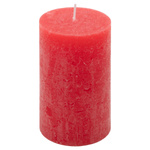 ŚWIECE STOŁOWE CZERWONE RUSTYKALNE 6 SZT 6,8x11,5 CM ŚWIECZKI KOLUMNOWE
