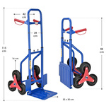 WÓZEK TRANSPORTOWY MAGAZYNOWY DO 100 KG NA SCHODY PRZEPROWADZKI SKŁADANY 