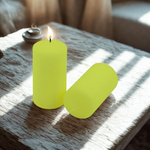 ŚWIECE STOŁOWE ZIELONE 6 SZT 15,5x7,5 CM ŚWIECZKI TRADYCYJNE KOLUMNOWE