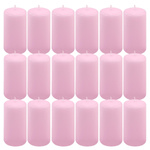 ŚWIECE STOŁOWE RÓŻOWE 16x 11,5x6 CM ŚWIECZKI WALCOWE TRADYCYJNE KOLUMNOWE