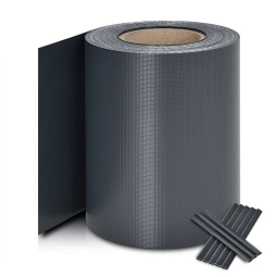 TAŚMA OGRODZENIOWA PVC Z KLIPSAMI ANTRACYTOWA DO OGRODZEŃ PANELOWYCH