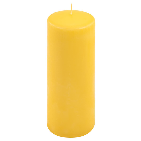 ŚWIECE STOŁOWE ŻÓŁTE 6 SZT 20x7,5 CM ŚWIECZKI WALCOWE TRADYCYJNE KOLUMNOWE
