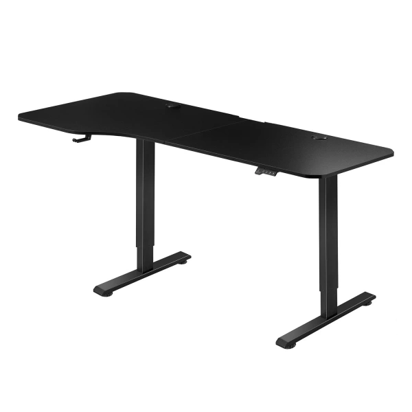 BIURKO ELEKTRYCZNE 160x75 REGULOWANE CZARNE Z REGULACJĄ WYSOKOŚCI PAMIĘCIĄ