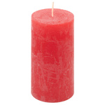 ŚWIECE STOŁOWE CZERWONE RUSTYKALNE 8 SZT 5x10 CM ŚWIECZKI WALCOWE KOLUMNOWE