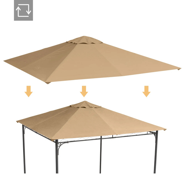 MATERIAŁ DACH NA PAWILON OGRODOWY TYPU 3x3 m 298x295 cm ALTANKE BEŻOWY