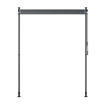 MARKIZA PIONOWA 150x310 CM ROZPOROWA BALKONOWA TARASOWA ROLETA ANTRACYTOWA