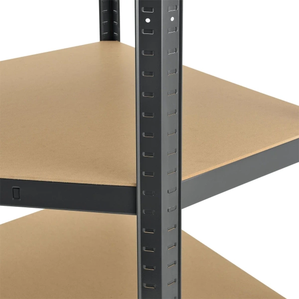 REGAŁ NAROŻNY MAGAZYNOWY METALOWY 180x70x70 CM 875KG PÓŁKI PIWNICA SZARY
