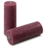 ŚWIECE STOŁOWE BORDOWE RUSTYKALNE 2 SZT 7,5x20CM ŚWIECZKI WALCOWE KOLUMNOWE