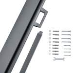 SZARA MARKIZA BOCZNA ROZSUWANA 500x200 CM WYSUWANA ROLETA OSŁONA TARASOWA