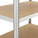 6x REGAŁ MAGAZYNOWY 180x90x40CM 5250KG SREBRNY METALOWY PÓŁKI GARAŻ PIWNICA
