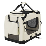 BEŻOWA TORBA TRANSPORTOWA SKŁADANA KOJEC DLA PSA KOTA TRANSPORTER S