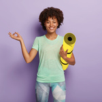 ŻÓŁTA MATA TPE 190x60x0,6cm DO GIMNASTYKI FITNESS