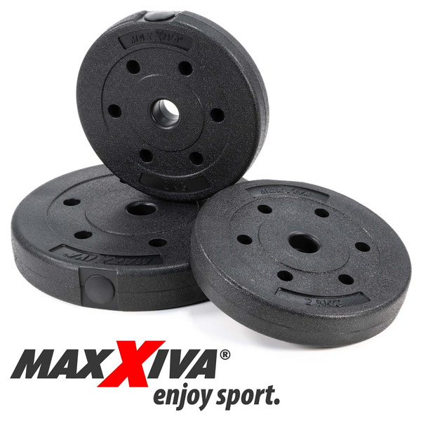 ZESTAW HANTLI MAXXIVA 2 X 20 KG CIĘŻARKI HANTLE 40 KG ZAMKNIĘCIA GWIAZDKOWE