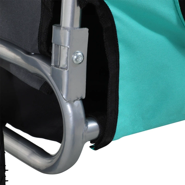 PRZYCZEPKA ROWEROWA DO ROWERU WÓZEK DLA PSA DO 20KG SKŁADANA TURKUSOWA