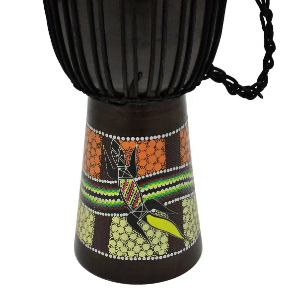 DJEMBE AFRYKAŃSKI BĘBEN 60 CM MAHOŃ RĘCZNIE MALOWANY KOZIA SKÓRA BONGO