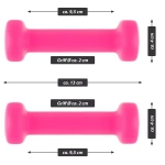 ZESTAW HANTLE WINYLOWE 2x 0,5 KG MAXXIVA RÓŻOWE CIĘŻARKI FITNESS HANTELKI