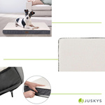 ORTOPEDYCZNE LEGOWISKO DLA PSA MATERAC ŁÓŻKO MILOW 76X51X8 CM BEŻOWO-SZARE