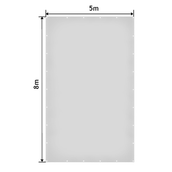 BIAŁA PLANDEKA 5x8 M 650G/M2 PRZEMYSŁOWA OCHRONNA Z OCZKAMI OKRYCIOWA