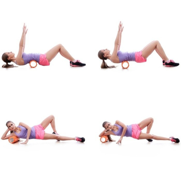 POMARAŃCZOWY WAŁEK ROLKA DO MASAŻU ROLLER MASAŻ FITNESS
