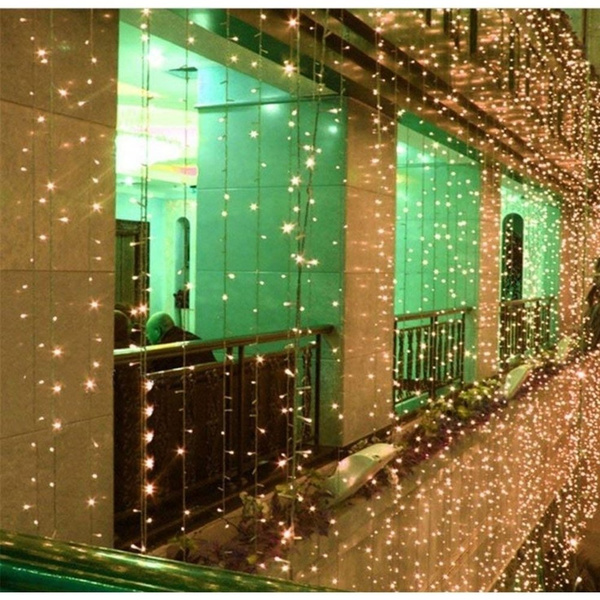 KURTYNA ŚWIETLNA ZWISAJĄCE LAMPKI SOPLE 3x6M 600 DIOD