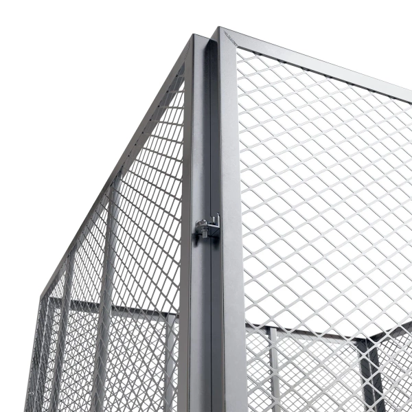 METALOWY KOMPOSTOWNIK OGRODOWY 450L STAL OCYNKOWANA SZYBKI MONTAŻ SREBRNY