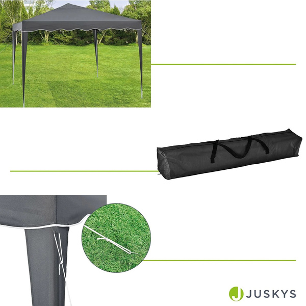 SZARY PAWILON OGRODOWY 3X3 m NAMIOT IMPREZOWY HANDLOWY EKSPRESOWY STELAŻ