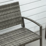 ŁAWKA OGRODOWA Z TECHNORATTANU ŁAWECZKA NA TARAS BALKON PATIO BRĄZOWA