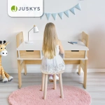 BIURKO DZIECIĘCE REGULOWANE Z SZUFLADAMI BIAŁE STOLIK DO NAUKI KREŚLARSKI