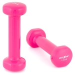 ZESTAW HANTLE WINYLOWE 2x 0,5 KG MAXXIVA RÓŻOWE CIĘŻARKI FITNESS HANTELKI