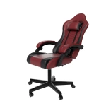 FOTEL GAMINGOWY BIUROWY KUBEŁKOWY GRACZA OBROTOWY HYPERSEAT BORDOWY CZARNY