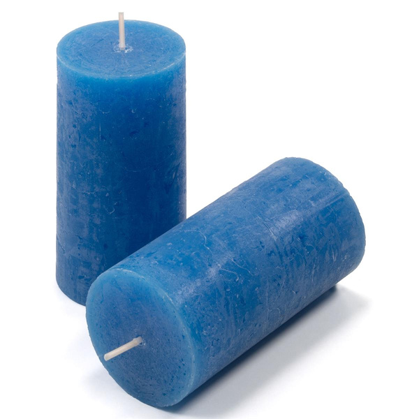 ŚWIECE STOŁOWE NIEBIESKIE 16 SZT 5x10 CM ŚWIECZKI WALCOWE KOLUMNOWE