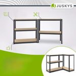 2x REGAŁ MAGAZYNOWY 180x90x40 CM 1750KG METALOWY PÓŁKI GARAŻ PIWNICA SZARY 